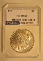 1887 PCI MS 64 Morgan Dollar