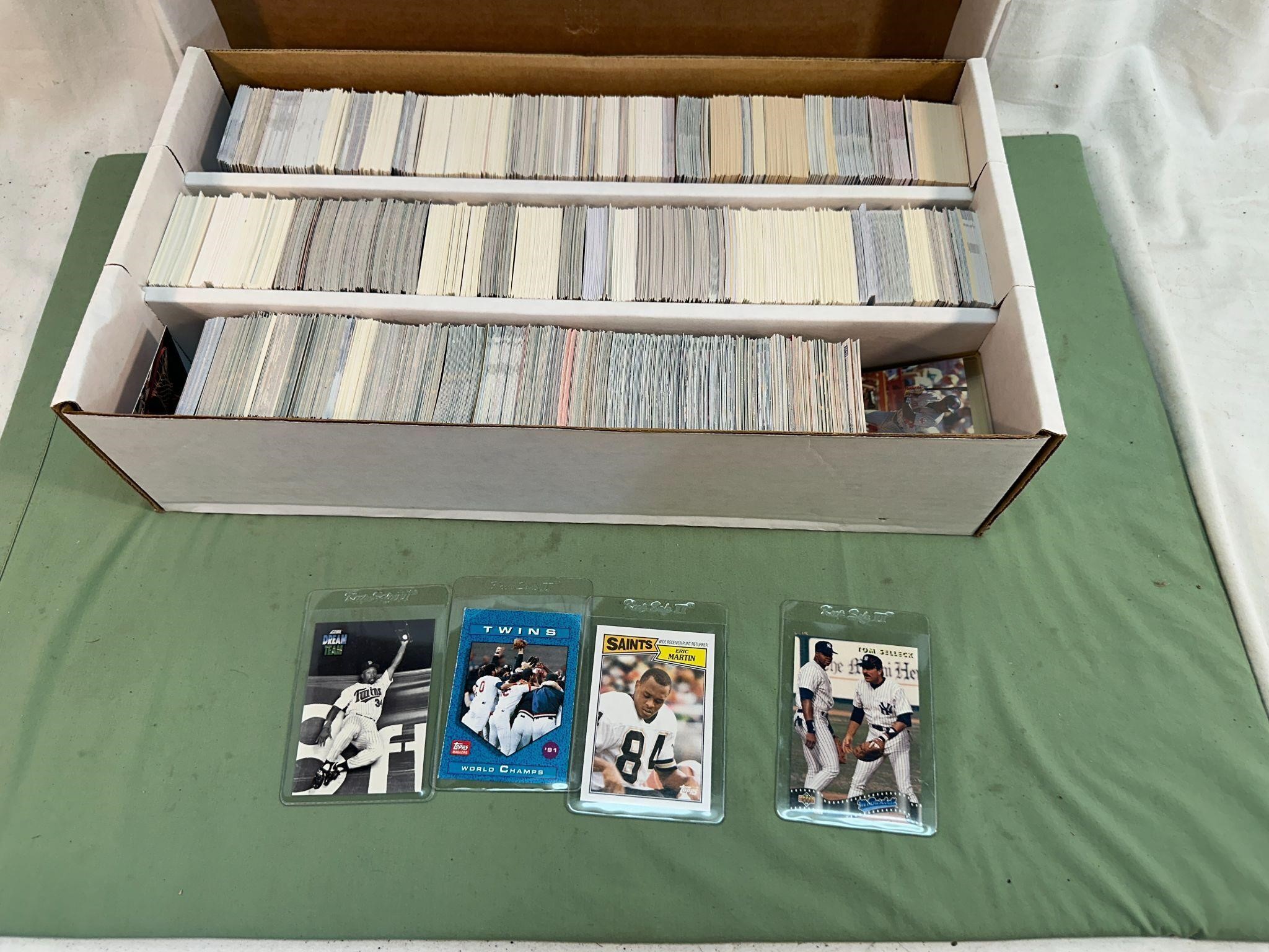 MISC. BOX OF SPORTS CARDS 1000'S