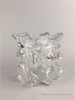 Glass Spiky Glass Vase