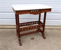 STUNNING ANTIQUE MARBLE TOP TABLE