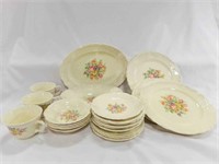 Vintage Taylor Smith Floral Set (6) Dinner Plates