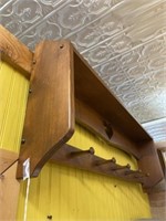 Wooden Peg Shelf