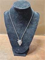 Sterling Silver Chain With Arrowhead Pendant