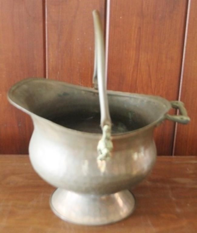 Brass Coal Bucket - 14" x 11"