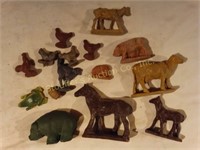 Antique sawdust? toy plastic animals