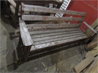 2 wood bench's(horse one is damaged)