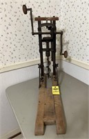 Antique Dual Hand Crank Cast Iron Boring Drill