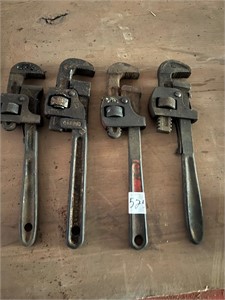 4 PIPE WRENCHES 10"