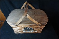 Picnic Basket with a Eagle on front