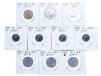 Lot of 10 Coins Of Italy Mixed