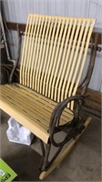 BENT WOOD AMISH LOVE SEAT ROCKER