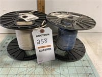 White and Blue 12 Gauge Electrical Wire