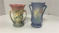 Hull pottery tulip vase and wildflower vase.