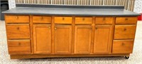 8ft cabinet w/ counter top- dollys not included