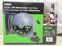 Prime 12.2m/40ft Retractable Cord Reel