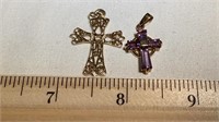 2 Cross Pendants