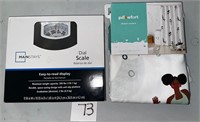 Mainstays Dial Scale & Pillowfort Shower Curtain