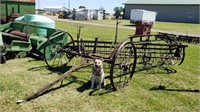 Antique Steel Wheeled Hay Rake