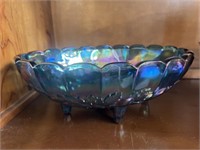 (2) Carnival Glass Footed Bowls