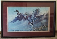 Flying Ducks Jigsaw Puzzle in Large Frame