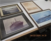 3 CRUISE SHIP PICS. &1 SAILBOAT PHOTO APPROX. 14"