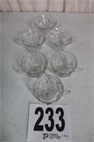 (6) Glass Punch Bowl Cups (3 Are Heisey)(R1)