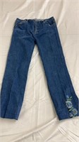 Denim apple seeds, embroidered jeans 14
