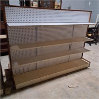 Wooden Peg Board Merchandiser 3 Shelves on one