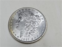 1887 Morgan Silver Dollar Coin  UNC?