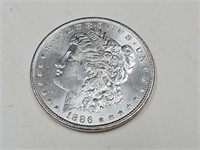 1886 Morgan Silver Dollar Coin    UNC?