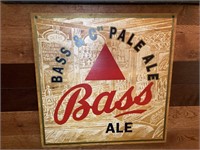 Bass Ale Painted Wooden Bar Sign