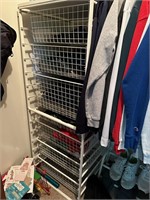 Seven drawer closet organizer