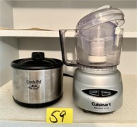 Mini Crock Pot & Cuisinart Mini Prep Plus Lot