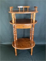 Mahogany 3 Tier Telephone Table with Drawer