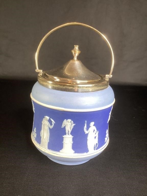 Vintage Wedgwood Jasperware Biscuit Jar