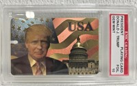 Graded Donald J. Trump Gem 10 4 of diamonds card