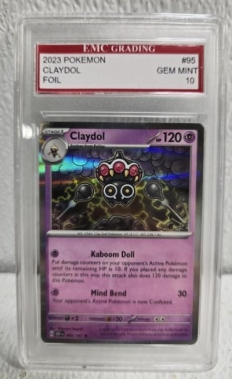 Graded 2023 Pokémon Claydol 095/197 gem 10 holo