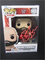 WWE BRAUN STROWMAN SIGNED FUNKO COA