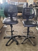 Two High Rise Swivel Office Chairs