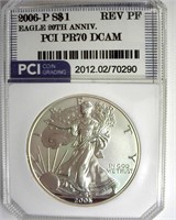 2006-P Silver Eagle PR70 REV PR LISTS $300