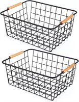 Wire Basket 2 Pcs Wire Storage Baskets Wire