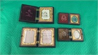 Selection of antique Daguerreotype cases