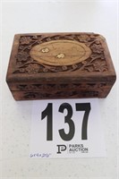 Lidded Wooden Box with Inlay(R3)