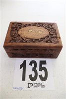 Lidded Wooden Box with Inlay(R3)