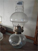 Hobnail Oil Lamp, 12"