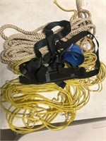 Large lot of rope and straps
