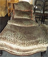 Charleston House French Chair /w Ottoman Cheetah