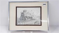 FRAMED ORIGINAL PENCIL DRAWING BY RON PHILLIPS