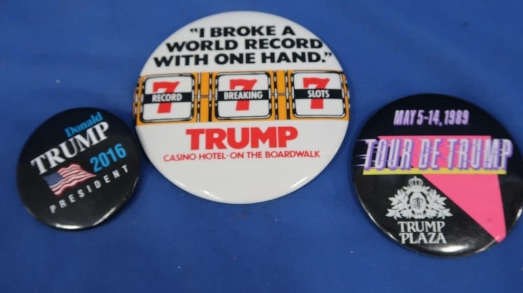 3 Metal Trump Pins-various sizes