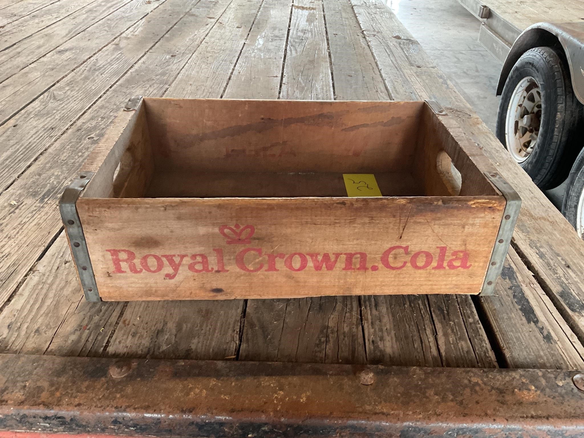 Royal Crown cola wooden soda case
